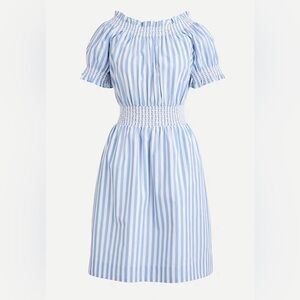 J. Crew Blue and White Striped Mini Dress